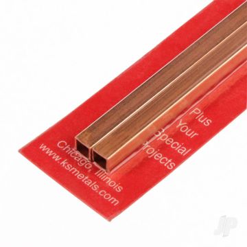 K&S 5091 Square Copper Tube 3/16" x 12" (2 pcs)