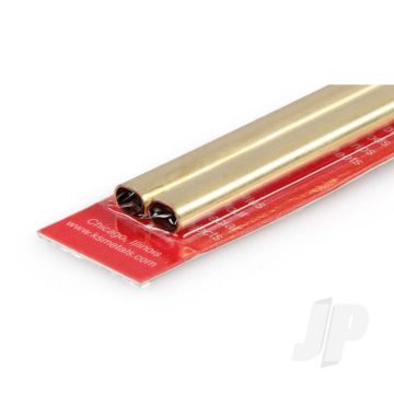K&S 5094 Small Brass Oval Tube  .014" x 12" (2 pcs)