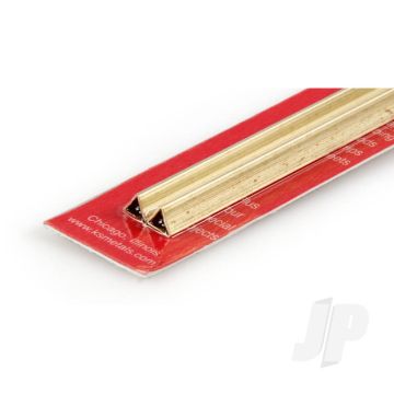 K&S 5097 Brass Triangle Tube  .014" x 12" (2 pcs)