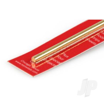 K&S 8166 Solid Brass Rod 3/16" x 12" (1 pcs)