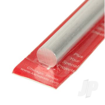 K&S 83048 Round Aluminium Rod 1/2" x 12" x  (1 pcs)