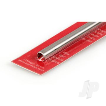 K&S 87117 Round Stainless Steel Tube 5/16" x 12" x .030"/22ga. (1 pcs)