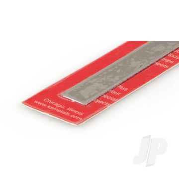 K&S 87157 Stainless Steel Sheet Plate Flat Bar 1/2"  x 12" x .018"/26ga. (1 pcs)