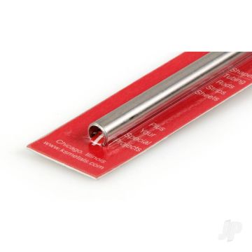 K&S 9617 Round Stainless Steel Tube 5/16" x 36" x .030"/22ga. (4 pcs)