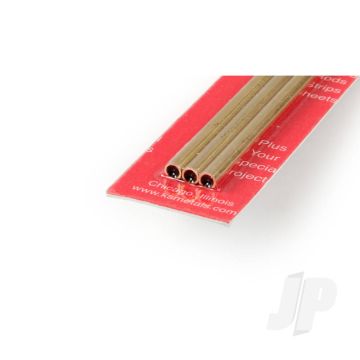 K&S 9822 Round Brass Tube 4mm x 300mm x .45mm (3 pcs)