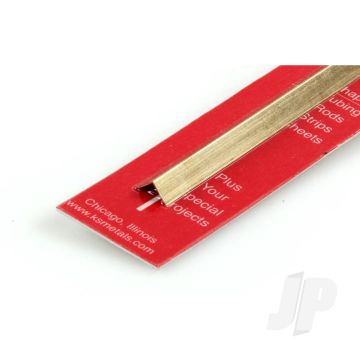 K&S 9882 Brass Equal Angle 1/4" x 300mm x .014" (1 pcs)