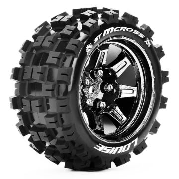 Louise RC ST-Mcross 1/10 Soft (14mm Hex) Arrma G Wheels & Tyres (Pair)