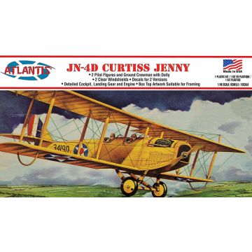 Atlantis Models 1:48 Curtiss Jenny JN-4 Aeroplane Plastic Model Kit