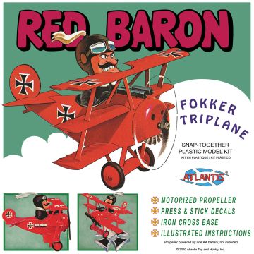 Atlantis Models Red Baron Fokker Triplane Aeroplane Plastic Model Kit