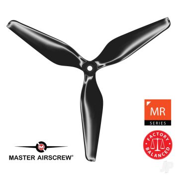 Master Airscrew 6x3.2 3MR 3-Blade Propeller (CW) Reverse/Pusher Black