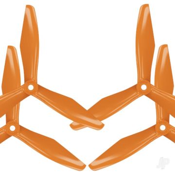 Master Airscrew 5x4.5 RS 3-Blade FPV RC Drone Propeller Props Set - Orange 