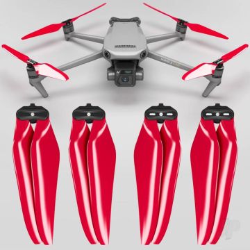 Master Airscrew 9.4x5.3 STEALTH Prop Set x4 Red - DJI Mavic 3 RC Drone
