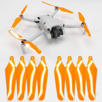 Master Airscrew DJI Mini 4 / 3 Pro SUPER STEALTH Upgrade Propellers - x4 Orange