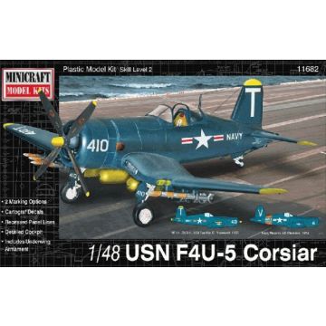US Navy F4U-5 Corsair 1:48 Scale Minicraft Plastic Kit 
