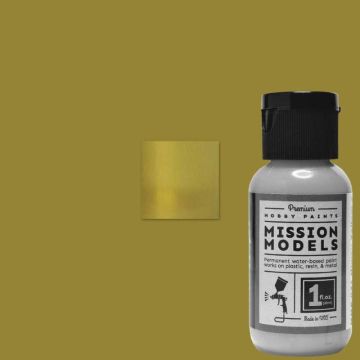 Mission Models Pearl Solid Gold (1oz) Acrylic Airbrush Paint