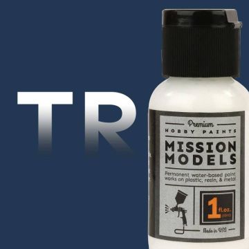 Mission Models Transparent Blue (1oz) Acrylic Airbrush Paint