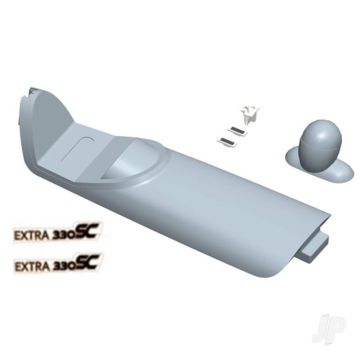 Multiplex Canopy including pilot, cockpit, and decal for Extra 330 S