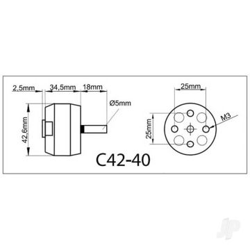 Multiplex ROXXY BL Outrunner (C42-40-12) Brushless Electric Motor