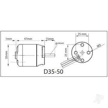 Multiplex ROXXY BL Outrunner (D35-50-05) Brushless Electric Motor