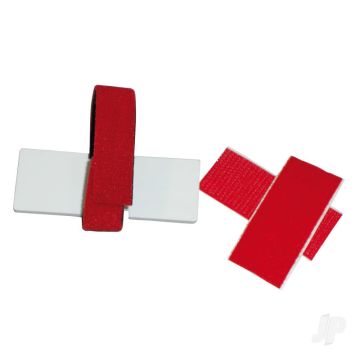 Multiplex battery holder with hook-and-loop strap