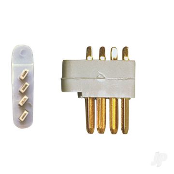 Multiplex 4-Pin servo plug 5pcs (MPX)