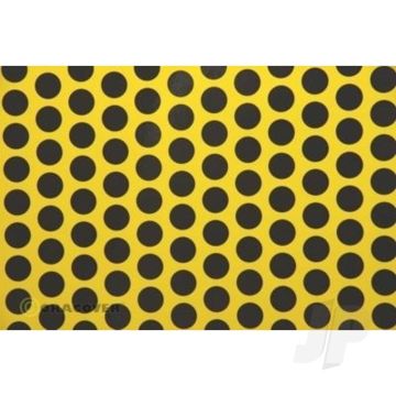 Oracover Fun-1 2m Yellow/Black Covering for RC Model Planes