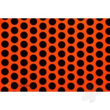 Oracover Fun-1 2m Orange/Black Covering for RC Model Planes