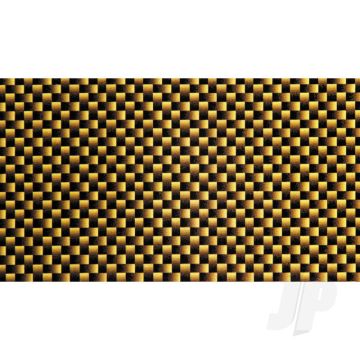 Oracover Yellow Gold Carbon Fibre 2m Covering for RC Model Planes