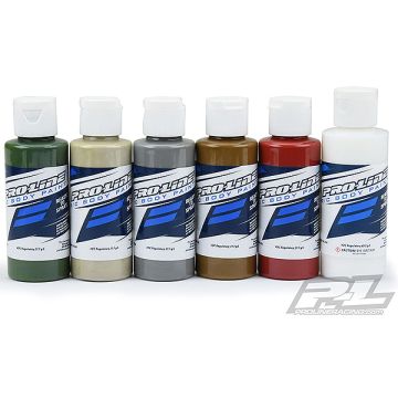 PROLINE RC CAR BODY PAINT MILITARY 6 PACK (6x60ml) For Airbrush