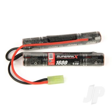 Radient NiMH Battery 9.6V 1600mAh 2/3A Saddle-Stick Pack Mini Tamiya Connector Plug