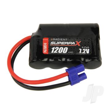 Radient NiMH Battery 7.2V 1200mAh 2/3A 4-2 SBS-Flat Pack EC3 Connector Plug