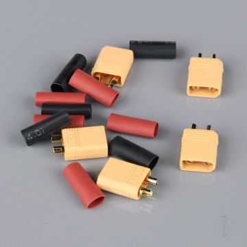 Radient XT30 Male including Heat Shrink (ESC End) (5 pcs) 