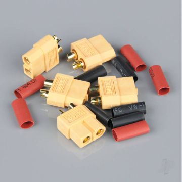Radient XT60 Female (Battery End) including Heat Shrink (5 pcs) 