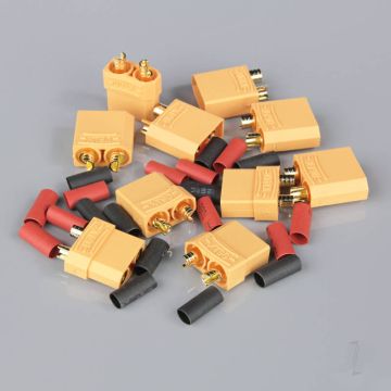 Radient XT90 Pairs including Heat Shrink (5 pcs) 