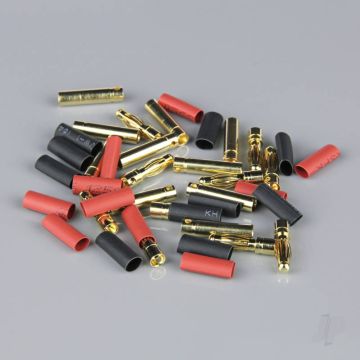 Radient 4.0mm Gold Connector Pairs including Heat Shrink (10 pcs) 