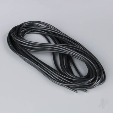 Radient Silicone Wire, 14AWG, 25ft / 7.5m Black (on a roll) 