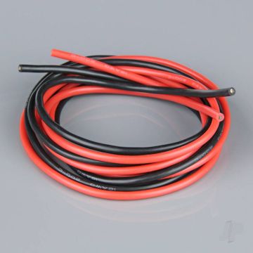 Radient Silicone Wire, 16AWG, 252 Strand, 4ft / 1.2m Red-Black 