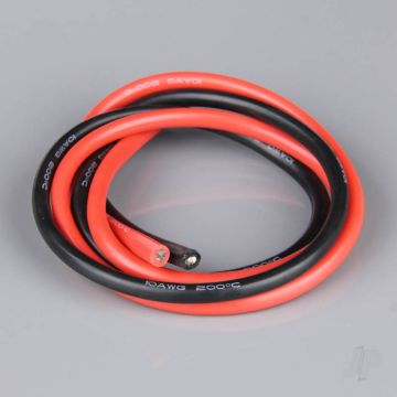 Radient Silicone Wire, 10AWG 2ft / 0.6m Red-Black 