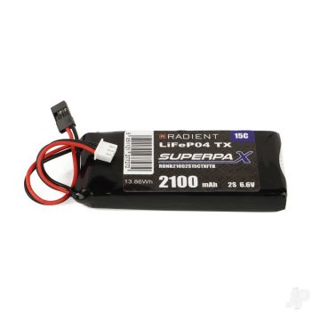 Radient LiFe 2S 6.6V 2100mAh 15C Futaba / Hitec Transmitter Battery