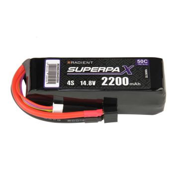 Radient 4S 2200mAh 14.8V 50C LiPo Battery w/ Deans (HCT) Connector Plug