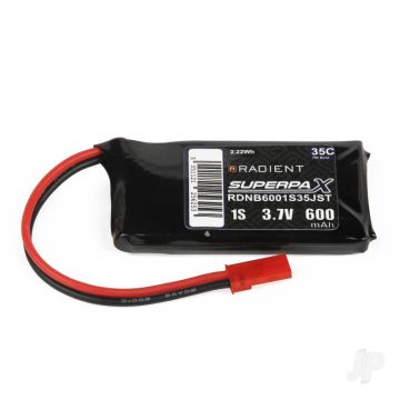 Radient LiPo 1S 600mAh 3.7V 35C JST