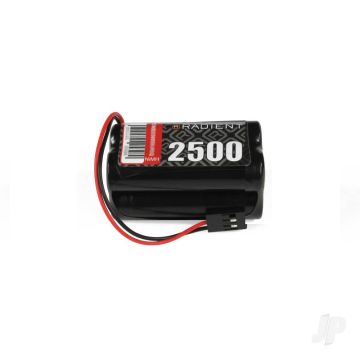 Radient NiMH 4.8V 2500mAh AA Square Rx Receiver Battery Pack w/ JR Plug