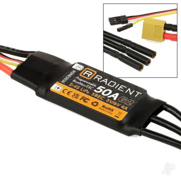 Radient 50A G2 ESC / SBEC (2-4 Cells)