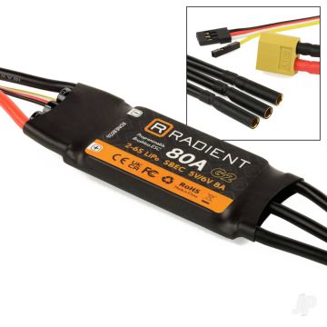 Radient 80A G2 ESC / SBEC (2-6 Cells)