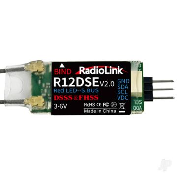RadioLink R12DSE 2.4GHz 12-Channel SBUS Long Range FPV Drone Mini Receiver