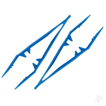 2x Plastic Tweezers with Serrated Tips PTW1150/2 Hobby Tools - Model Craft Collection