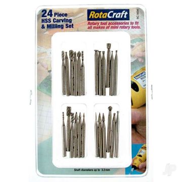 Modelcraft 24-piece HSS Carving & Milling Set (RC9004)