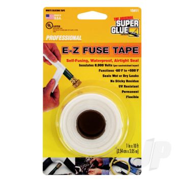 Super Glue E-Z Fuse Silicone Insulation Electrical Tape White (1in x 10ft)