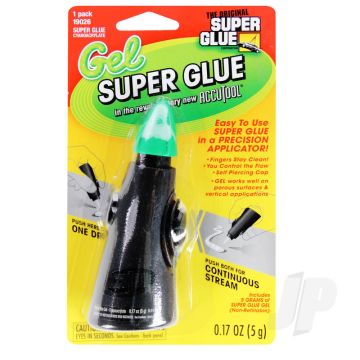 Super Glue Gel with Accutool (0.17oz, 5g) Cyano CA Adhesive