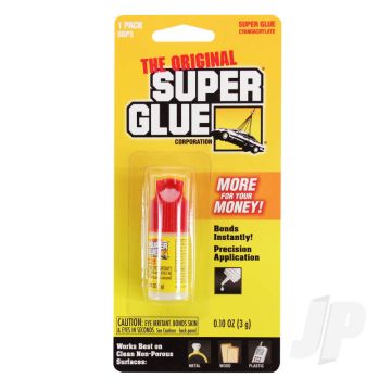 Super Glue Plastic Bottle (0.10oz, 3g) Cyano CA Instant Adhesive
